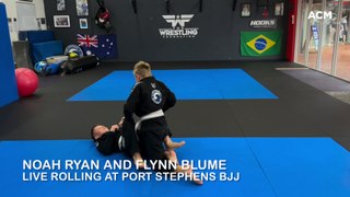 Live rolling at Port Stephens BJJ