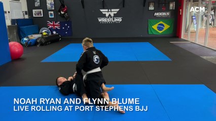 Live rolling at Port Stephens BJJ