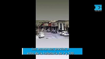 Los momentos previos al robo de la heladería de 2 y 530