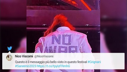 Sanremo, è Grignani show all'Ariston: i suoi messaggi per la pace e i diritti Lgbtq+