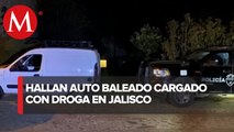 Autoridades aseguran vehículo con impactos de bala en Jalisco