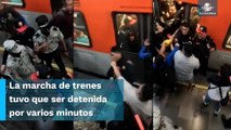 Se desata riña entre supuestos vagoneros y policías en Línea 2 del Metro