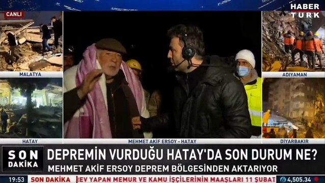 Depremzede dahi canlı yayında bunu söylemek zorunda kaldı
