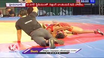 D K . Aruna Inauguration Wrestling Competition In LB Stadium | Hyderabad | V6 News