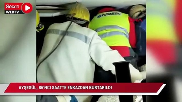 Hatay'da ayşegül 86'ncı saatte enkazdan kurtarıldı