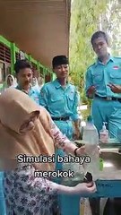 simulasi bahaya merokok