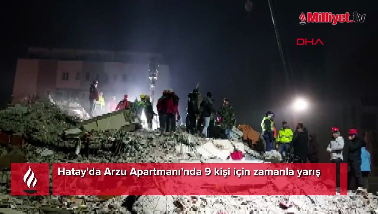 Hatay'da Arzu Apartmanı'nda 9 kişi için zamanla yarış! 'Umudun bittiği yerde yeni umut başlıyor'