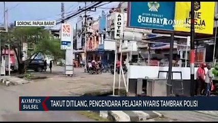 Takut Ditilang, Pengendara Nyaris Tambrak Polisi