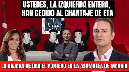 Daniel Portero (PP) pone en pie a la Asamblea de Madrid con su alegato contra los guiños de la izquierda a los terroristas de ETA
