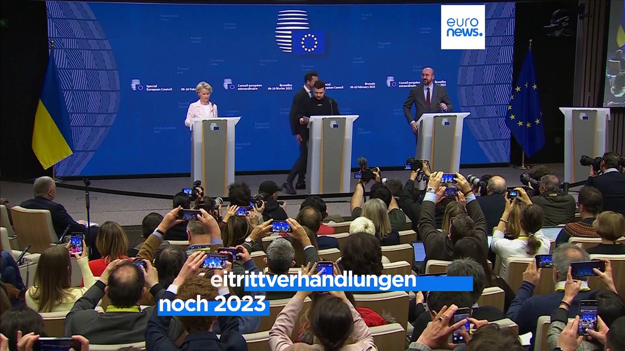 Selenskyj will schnell über EU-Beitritt verhandeln: 'Dieses Jahr. Zwei, null, 23.'