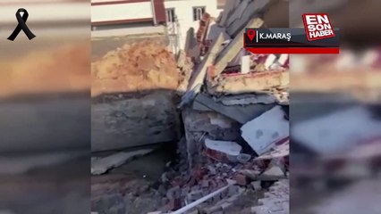 Kahramanmaraş'ta depremin etkisiyle yan yatan binanın camları bile kırılmadı