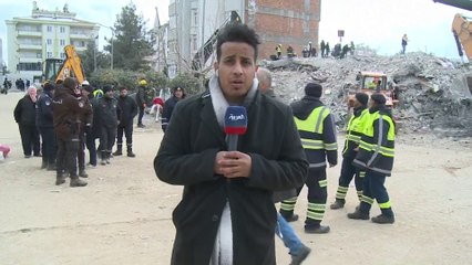 موفد العربية: هناك أصوات لا زالت تسمع من تحت الأنقاض في غازي عنتاب بتركيا