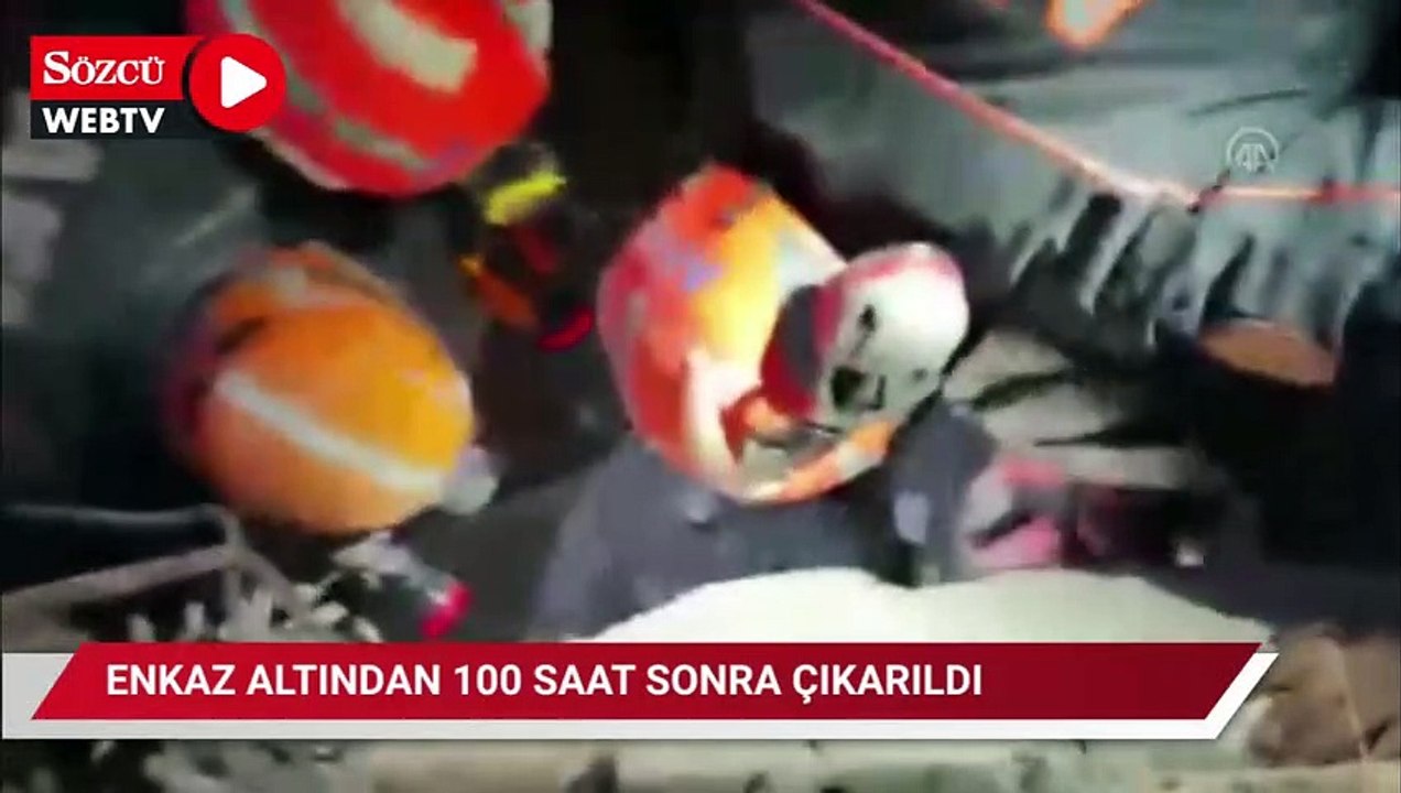 Enkaz altında kalan kadın 100 saat sonra kurtarıldı