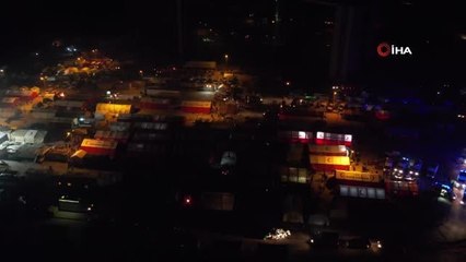 Hatay'da depremzedeler için kurulan sahra hastanesi böyle görüntülendi