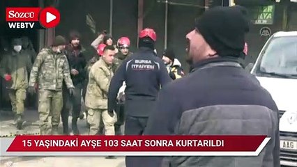 Download Video: Enkaz altında kalan 15 yaşındaki Ayşe 103 saat sonra kurtarıldı