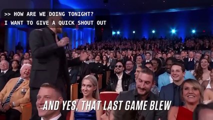 George Kittle sings to the entire crowd at NFL Honors
