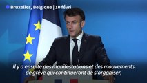 Retraites: Macron souhaite que les manifestations ne bloquent pas le pays