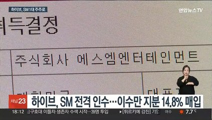 하이브, 이수만 손잡고 SM 인수…'엔터 공룡' 탄생
