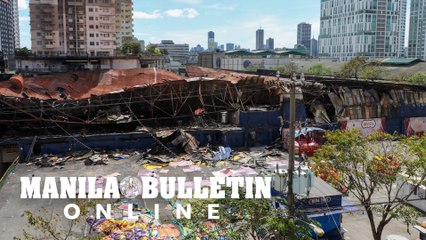 The remains of Araneta City Bus Terminal after the fire