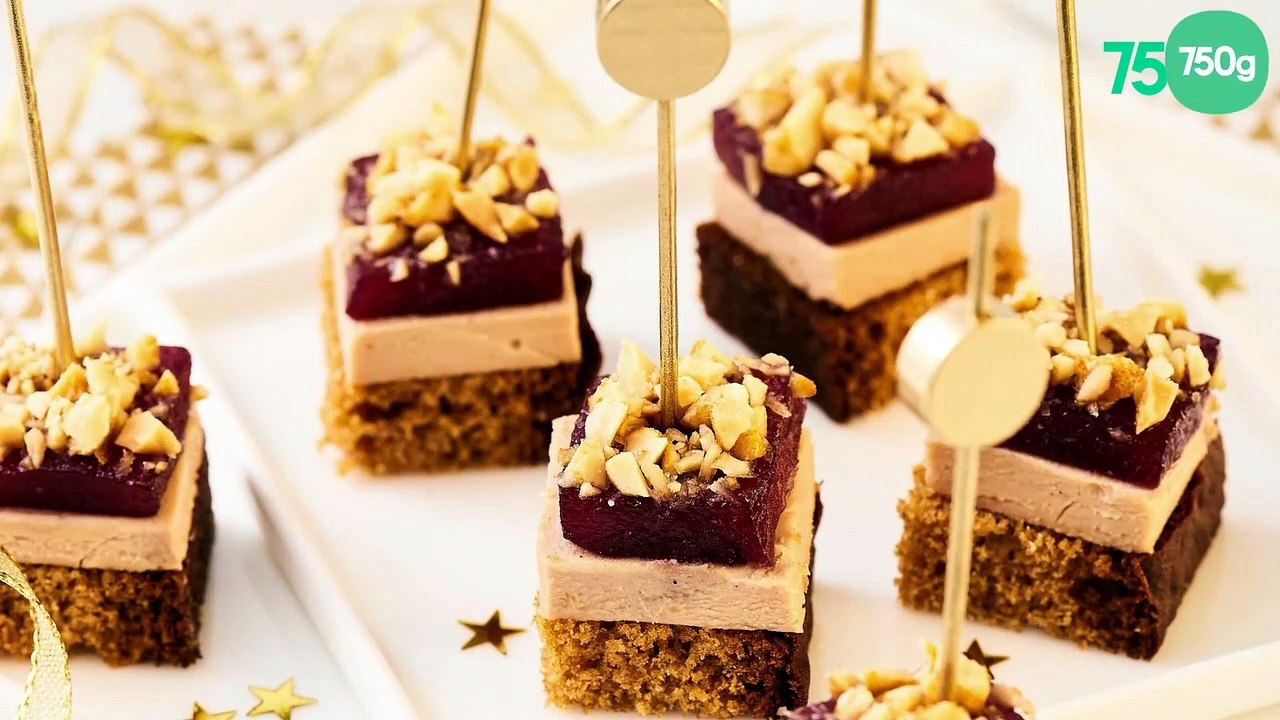 Sucré/salé de foie gras, pain d'épices poivre et poire confite