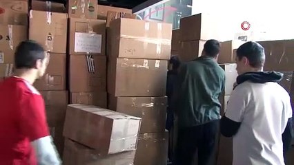 Vodafone Park'ta depremzedeler için yardım çalışması