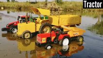 Tractor Mud !! Tractor Loading Mud !! Tractor video !! Truck !! RR toys