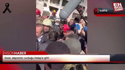 Esad, depremin vurduğu Halep'e gitti
