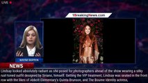 Lindsay Lohan supports model siblings Ali and Cody at Christian Siriano