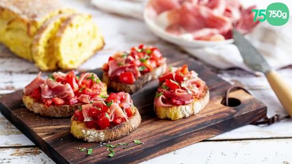 Bruschettas au jambon de Bayonne