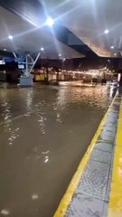 Chuva alaga Terminal Central na quinta-feira (9)  em Joinville