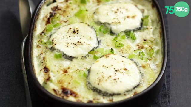 Gratin de céleri et de pommes de terre au Sainte-Maure de Touraine