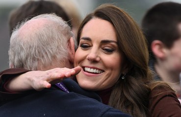 Princess of Wales goes in for big hug as she's reunited with former history teacher