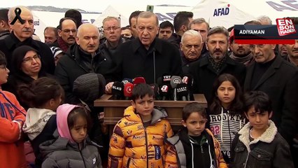 Cumhurbaşkanı Erdoğan: Çadırlarda kalmak istemeyenlerin 1 yıllık kira bedelini ödeyeceğiz