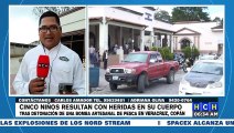 ¡Lamentable! Cinco menores con quemaduras tras explosión de bomba para pesca en Copán