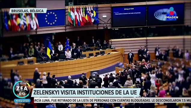 Zelenski llama a acelerar la entrega de armas en su visita a instituciones de la UE