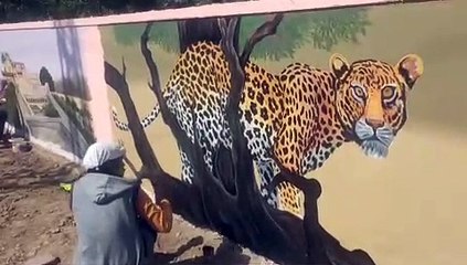 सुंदर चित्रकारी ने सब का मन मोहा,देखे वीडियो