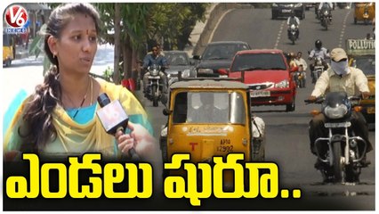 Summer Heat Begins In Hyderabad , Public Face Problems _ Telangana _ V6 News