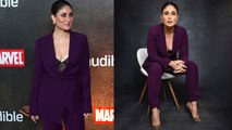 Kareena Kapoor Dark Purple Business Suit Look में ढाया कहर Video Viral | Boldsky