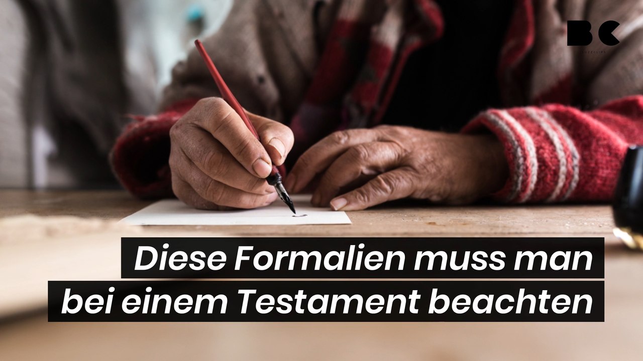 Diese Formalien muss man bei einem Testament beachten