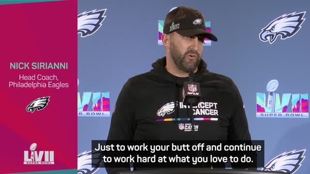 Sirianni shares advice for future NFL coaches
