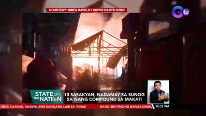 13 sasakyan, nadamay sa sunog sa isang compound sa Makati | SONA