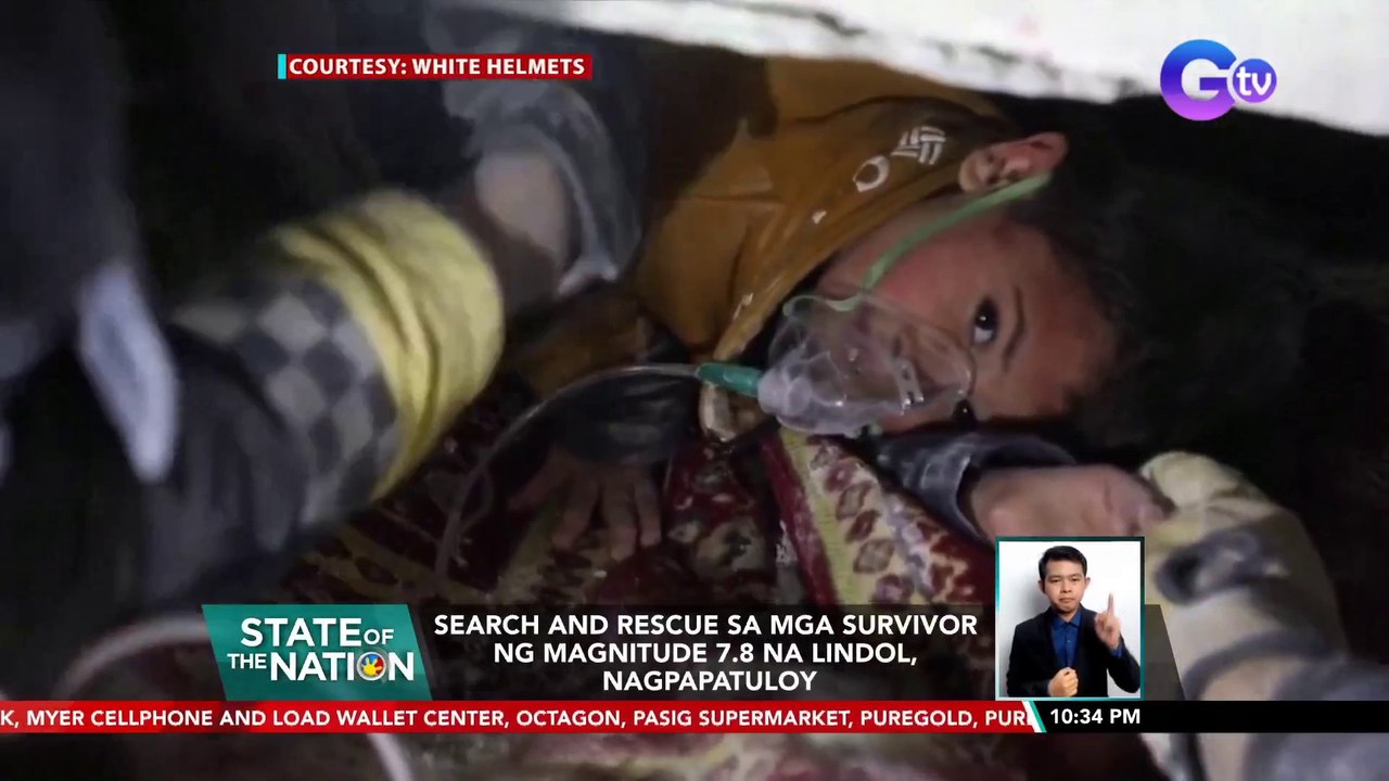 Search and rescue sa mga survivor ng magnitude 7.8 na lindol ...