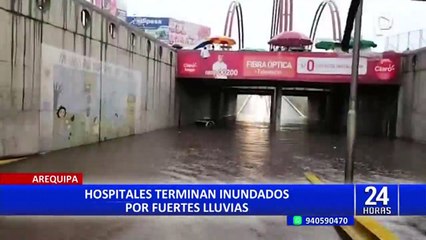 Arequipa: fuertes lluvias inundan principales hospitales