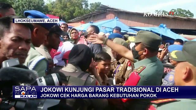 Cek Harga Kebutuhan Pokok, Presiden Jokowi Kunjungi Pasar Tradisional di Aceh