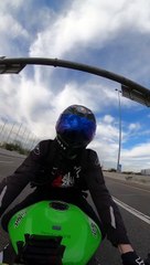 SUV Brake Checks Motorcyclist at 70mph