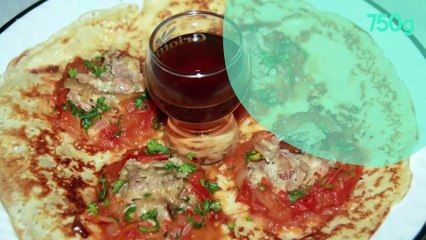 Crêpe à l'andouillette et sa réduction de cidre