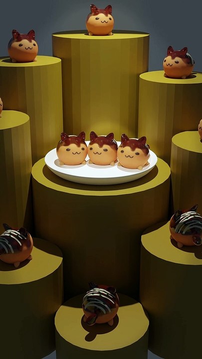 にゃんこやき集まる