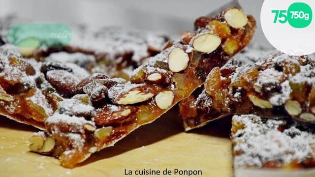 Panforte aux amandes, noisettes, raisins secs et agrumes confits