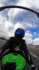 SUV Brake Checks Motorcyclist at 70mph