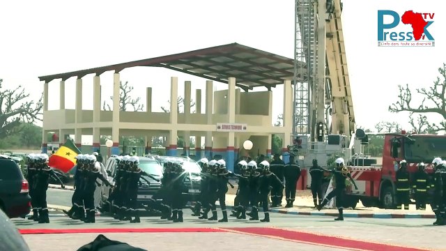 inauguration de l'école des sapeurs pompiers de Thiès par le Président de la république Macky Sall